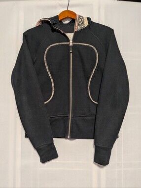 Lululemon Scuba Special Edition Full Zip Hoodie in black with a patterned
